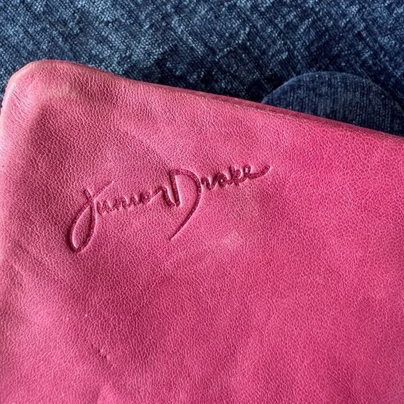 Junior Drake Pink Leather Zip Around Wallet Butter Soft Foldout Organizer - Picture 3 of 16